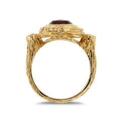 14 Karat Gold Alpinia Salt and Pepper Diamond Organic Ring 'Center, 1.58 Carat'