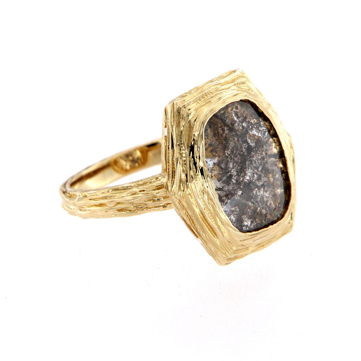 pyrite engagement ring
