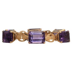 14K Gelbgold Amethyst-Armband 36,2gr