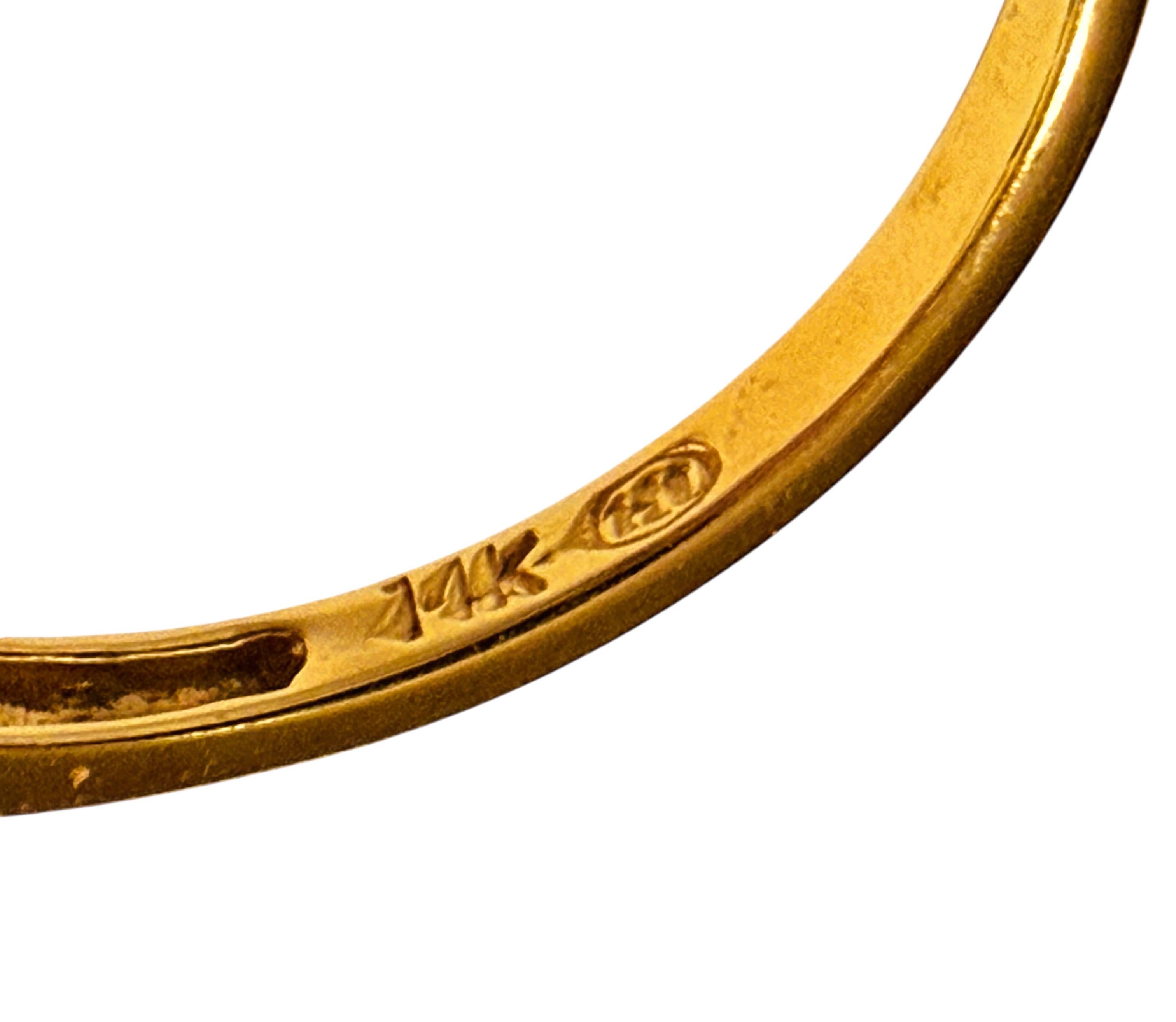 Donna Anello con ametista cabochon e diamante da 4,65 carati in oro giallo 14K in vendita