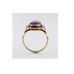 14K Yellow Gold Amethyst Cocktail Ring