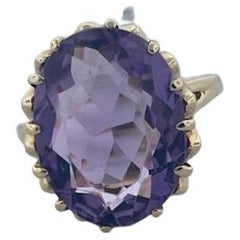 14K Yellow Gold Amethyst Cocktail Ring