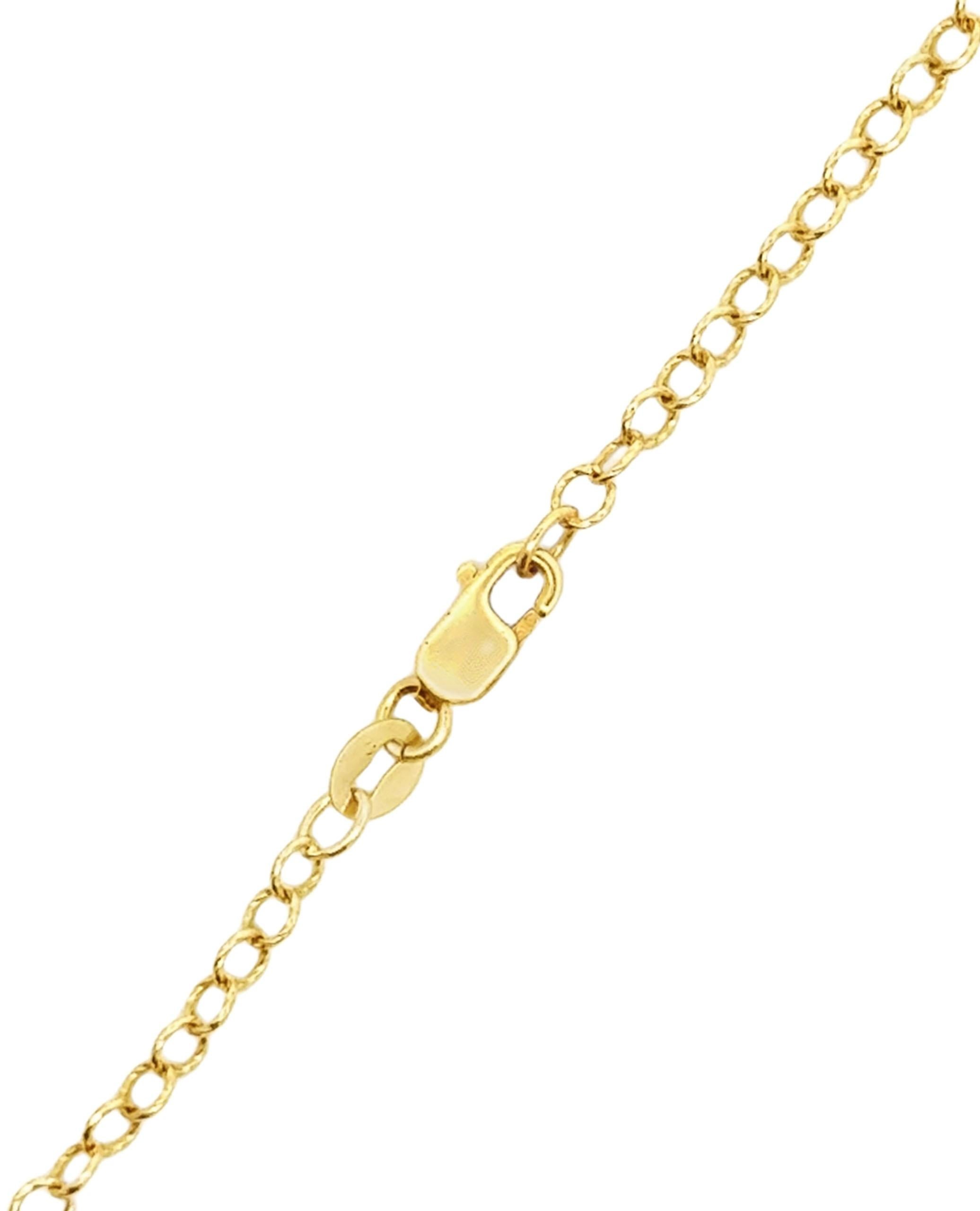 14K Yellow Gold Amethyst Pendant Necklace In New Condition For Sale In Old Tappan, NJ