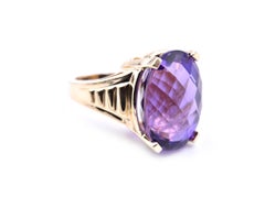 14 Karat Yellow Gold Amethyst Ring