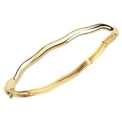 14k Yellow Gold Amorph Bangle