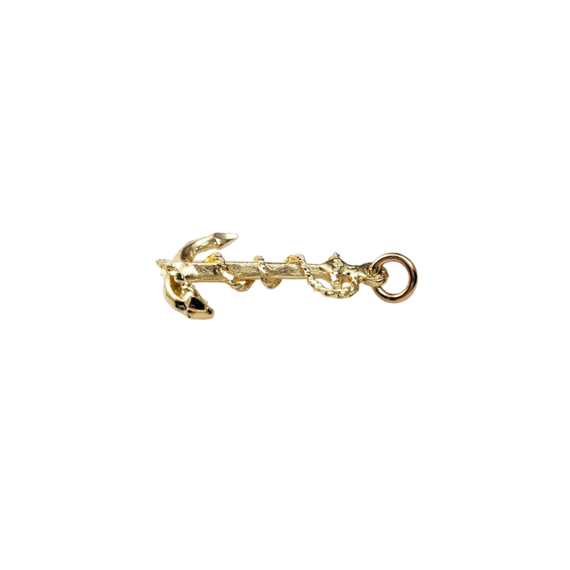Women's 14K Yellow Gold Anchor Charm #16590 For Sale