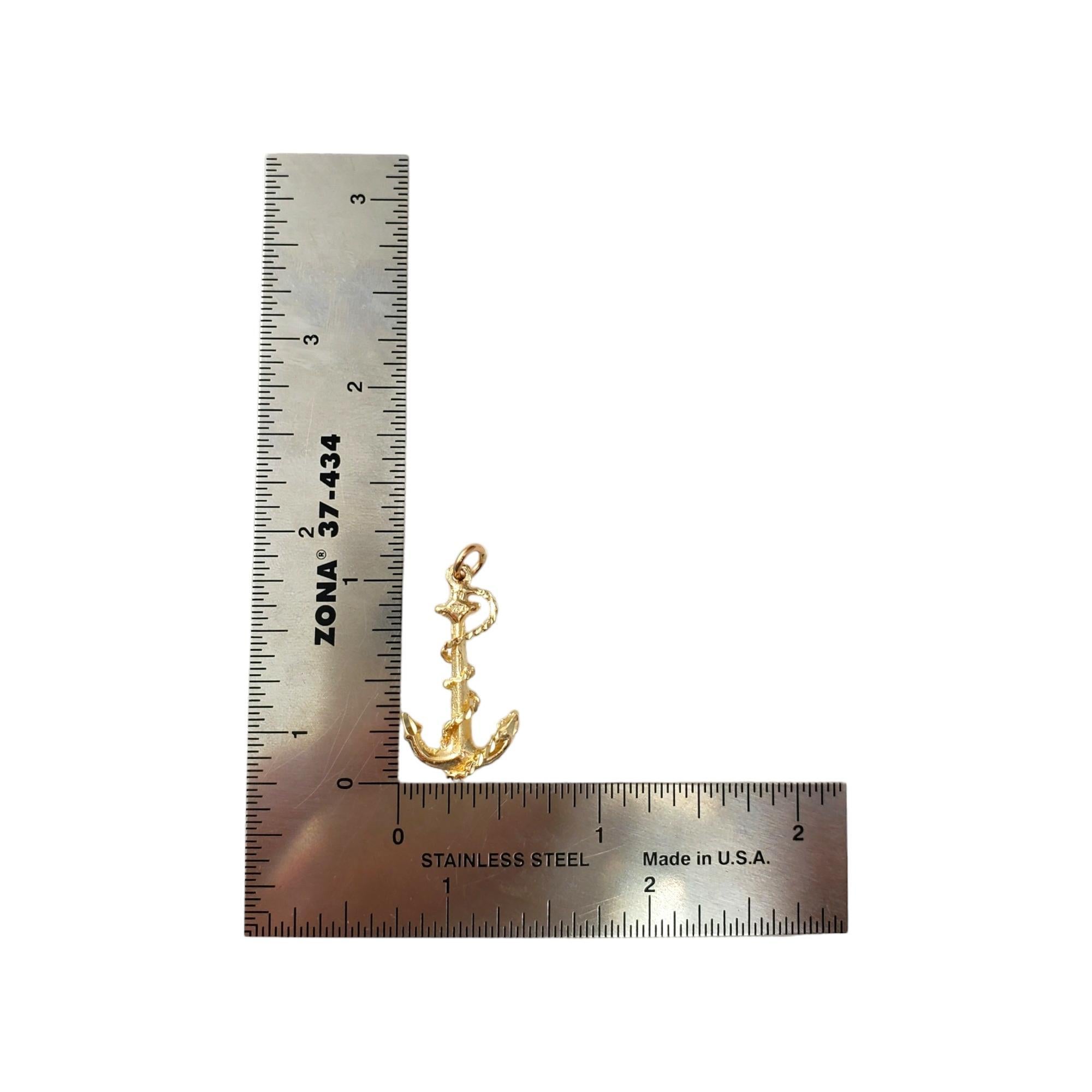 14K Yellow Gold Anchor Charm #16590 For Sale 1