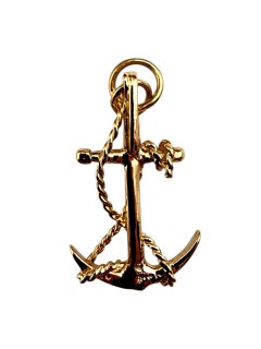 14K Yellow Gold Anchor Charm #22496