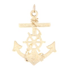 14 Karat Yellow Gold Anchor Charm / Pendant