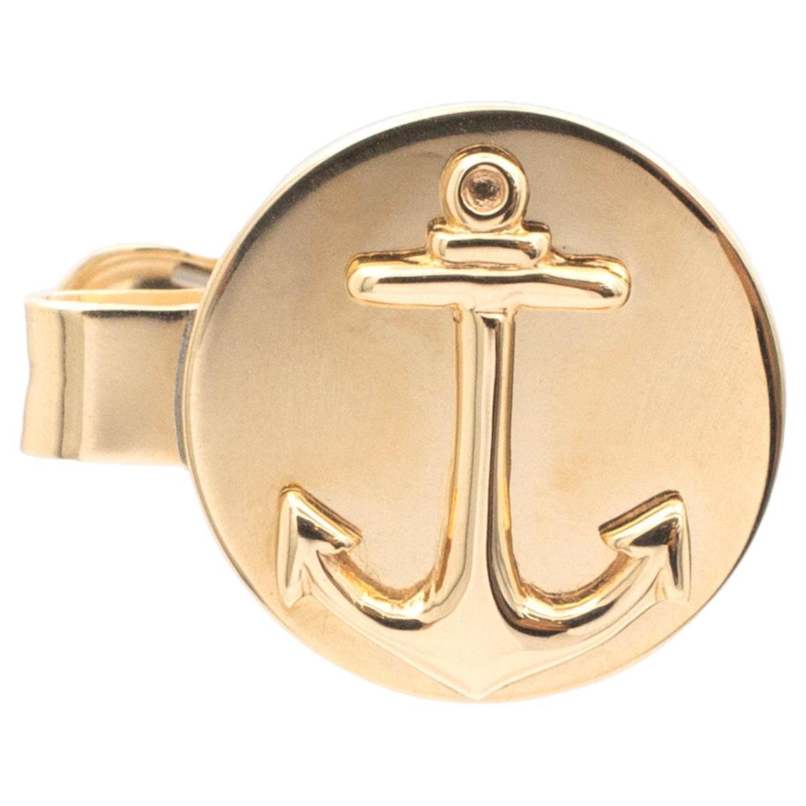 14K Yellow Gold Anchor Clip For Sale