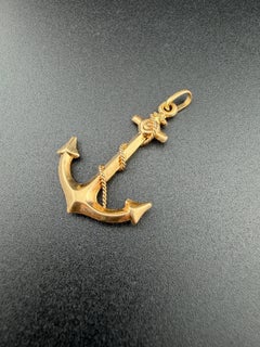 14k Yellow Gold Anchor Pendant/Charm