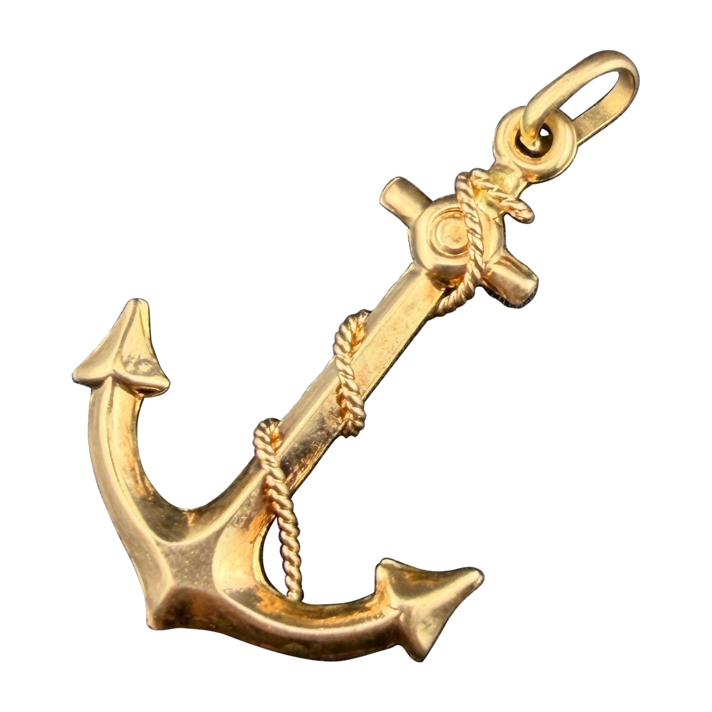 14k Yellow Gold Anchor Pendant/Charm