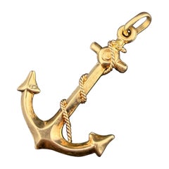 14k Yellow Gold Anchor Pendant/Charm