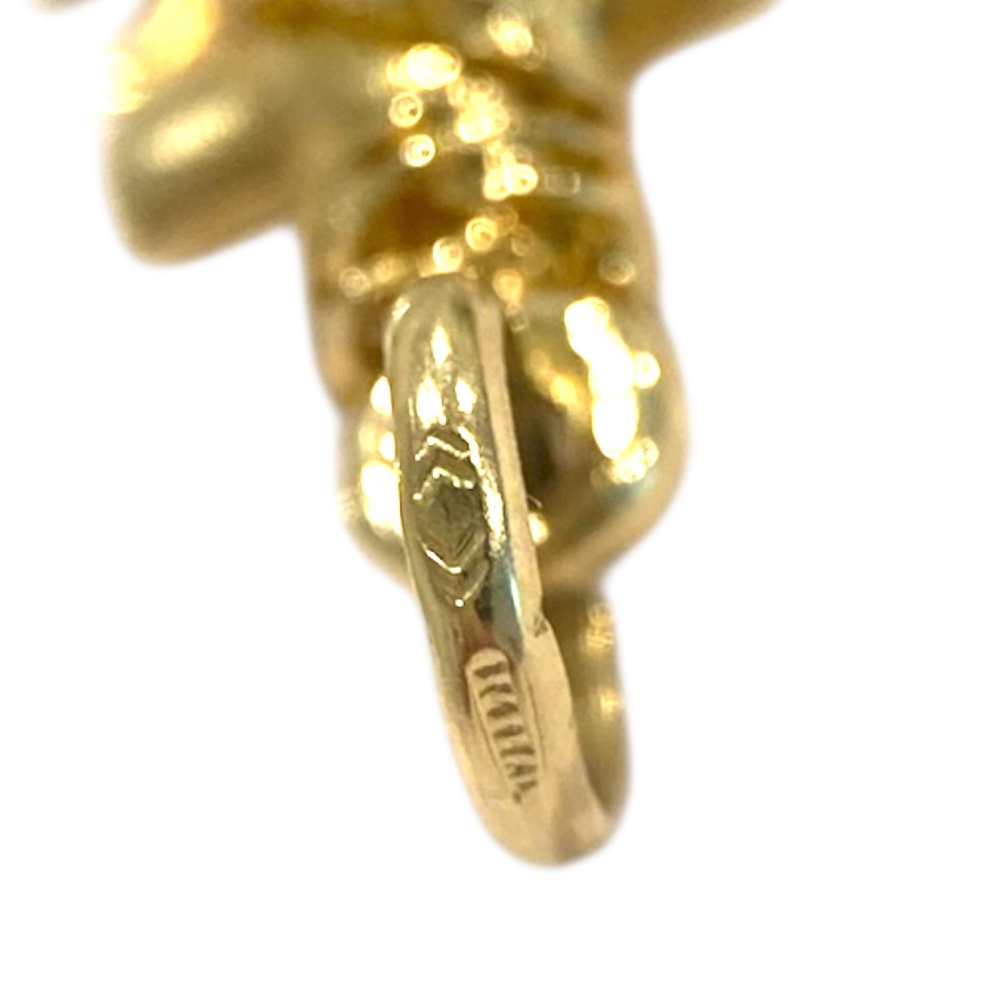 Colgante Ancla Oro Amarillo 14K en venta 2