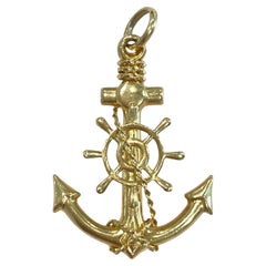 Colgante Ancla Oro Amarillo 14K