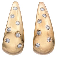 Orecchini in oro giallo 14k e diamanti da 0,40tcw
