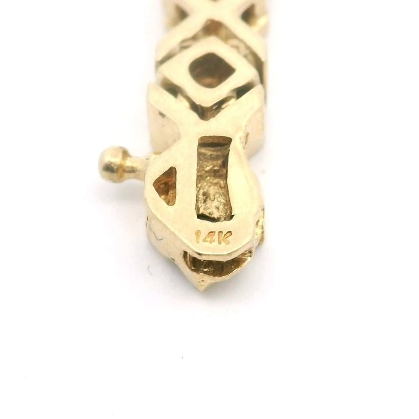 Women's 14k Yellow Gold and 2.5cttw Natural Diamond 25.6g Vintage X Link Bracelet 7.25