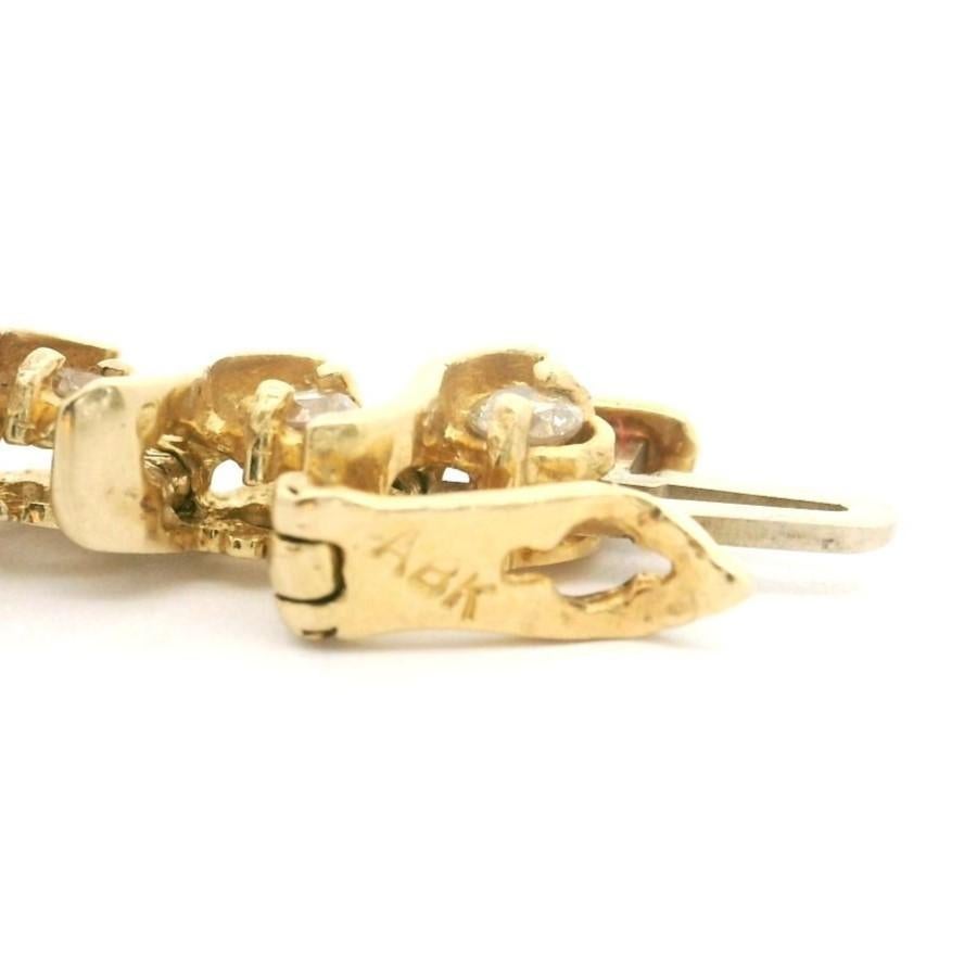 14k Gelbgold und 3cttw natürlicher Diamant S-Glieder-Tennisarmband 7