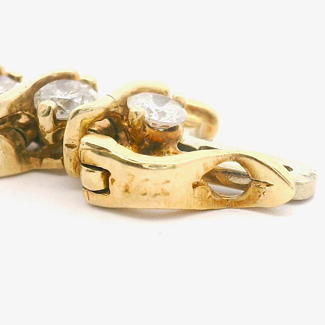 14k Yellow Gold and 4.5cttw Diamond Vintage S Link Tennis Bracelet 7