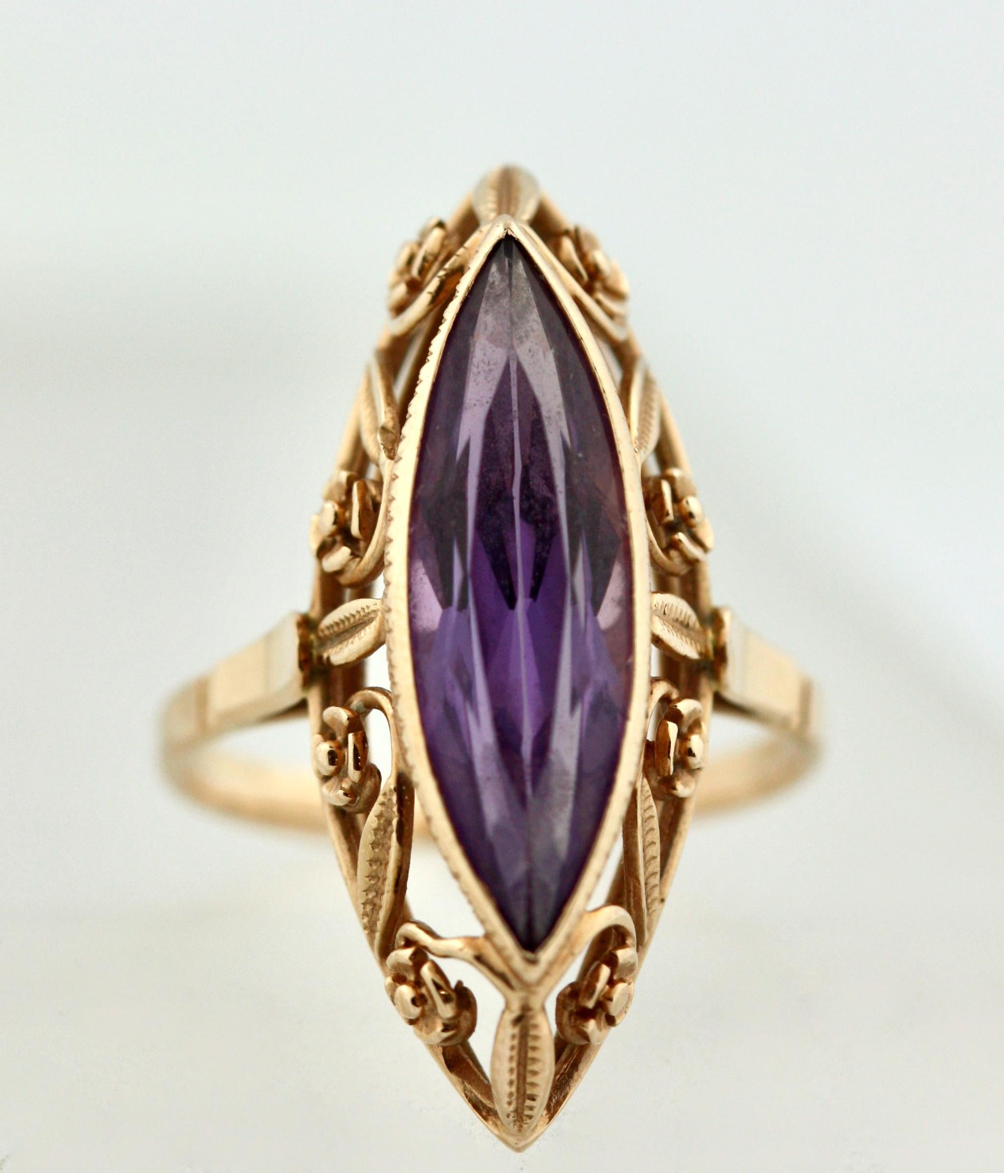 amethyst ring 14k gold