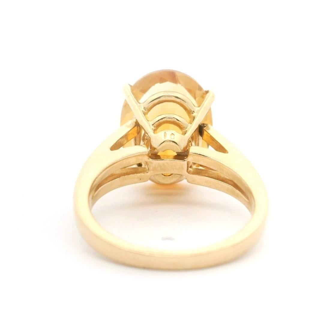 Women's 14k Yellow Gold and Citrine Solitaire Ring Size 7.5
