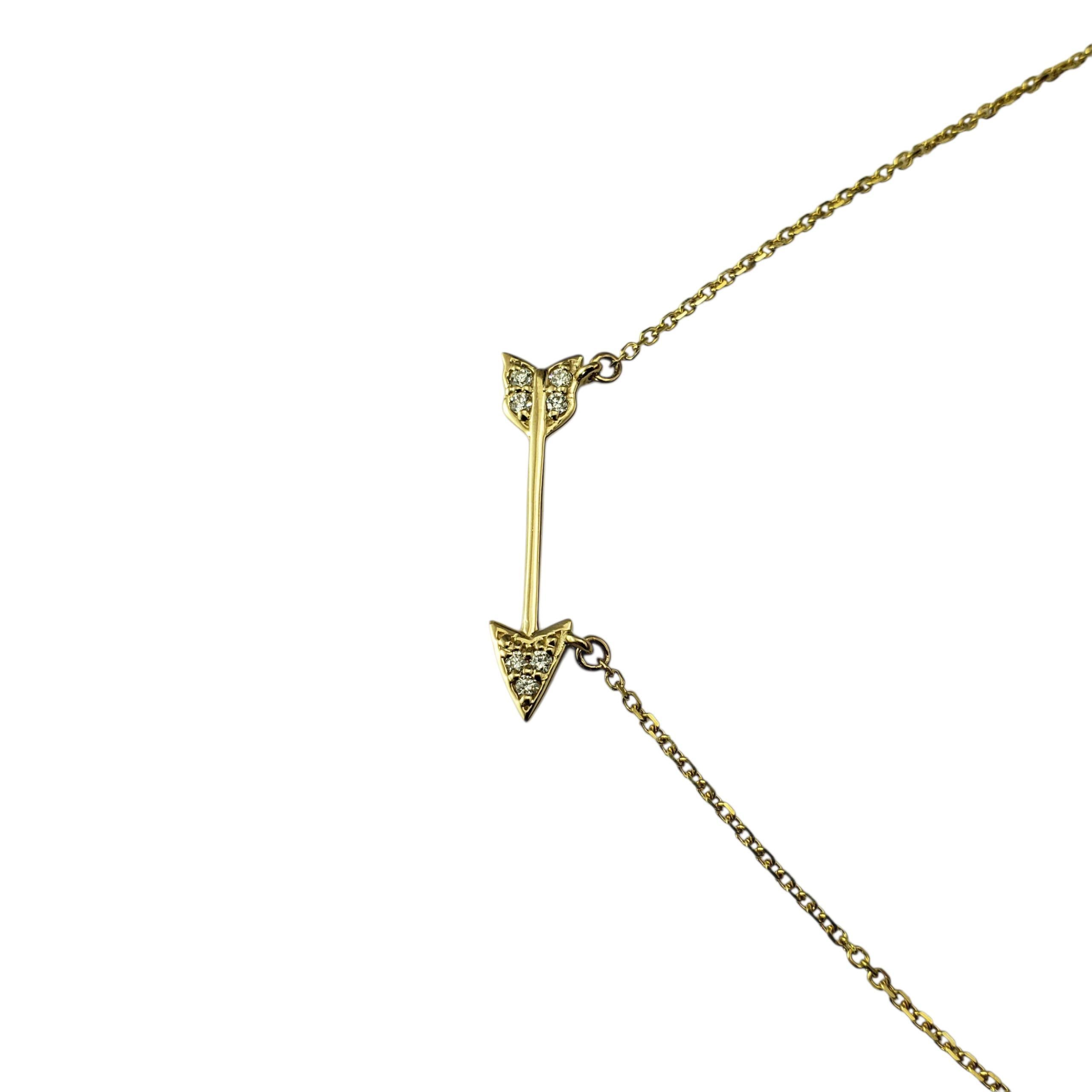 Contemporaneo Collana Arrow in oro giallo 14K e diamanti #23190 in vendita