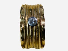 14K Yellow Gold And Diamond Band Ring