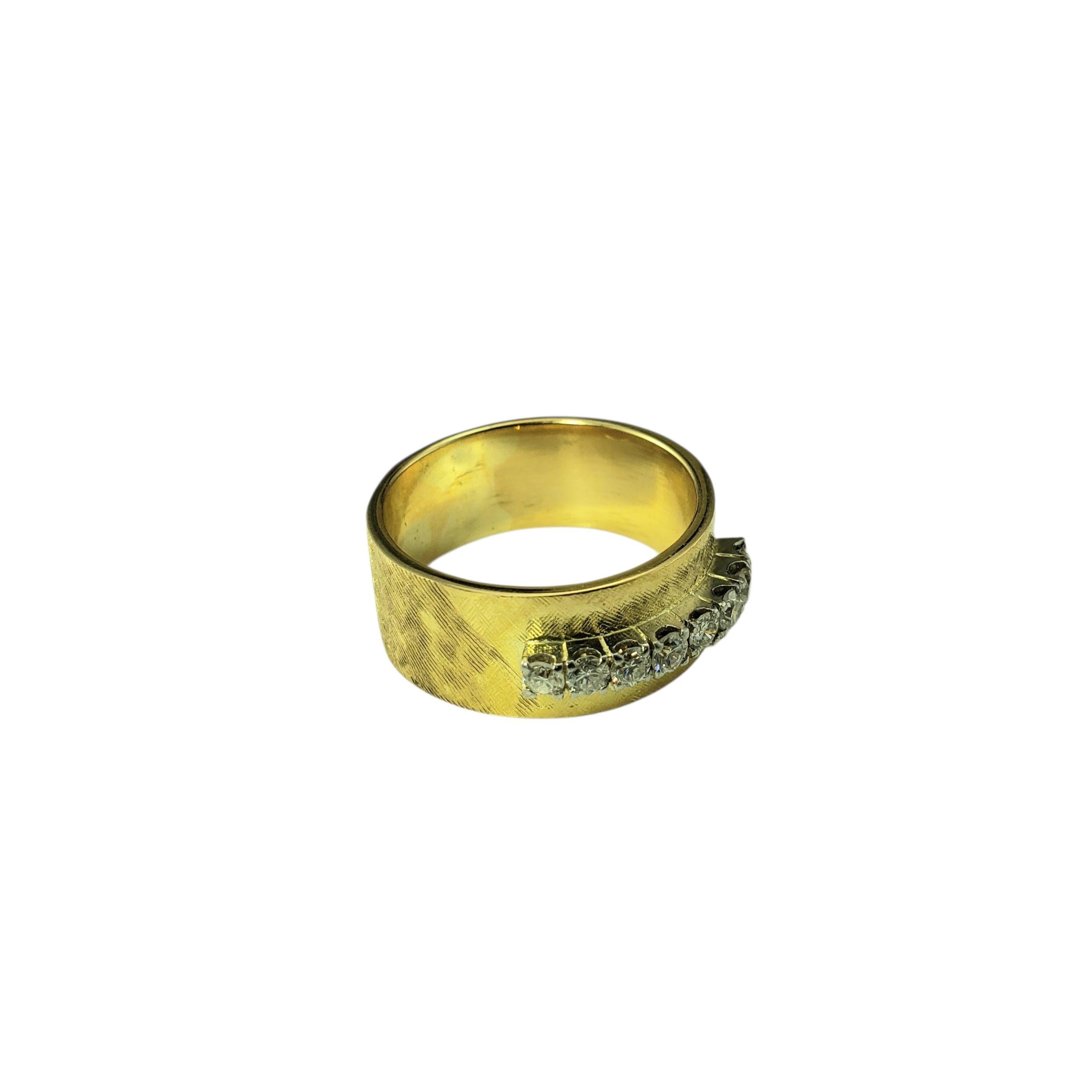 Bague en or jaune 14K et diamant Taille 7.25 #22471 Pour femmes en vente