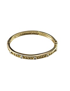 14K Yellow Gold and Diamond Bangle Bracelet #25594