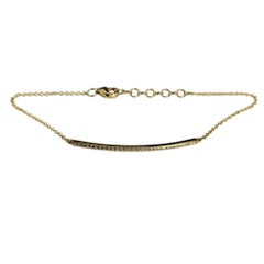 Bar-Armband aus 14 Karat Gelbgold und Diamanten #21816
