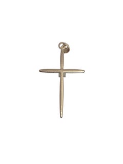 14K Yellow Gold and Diamond Cross Pendant #24131