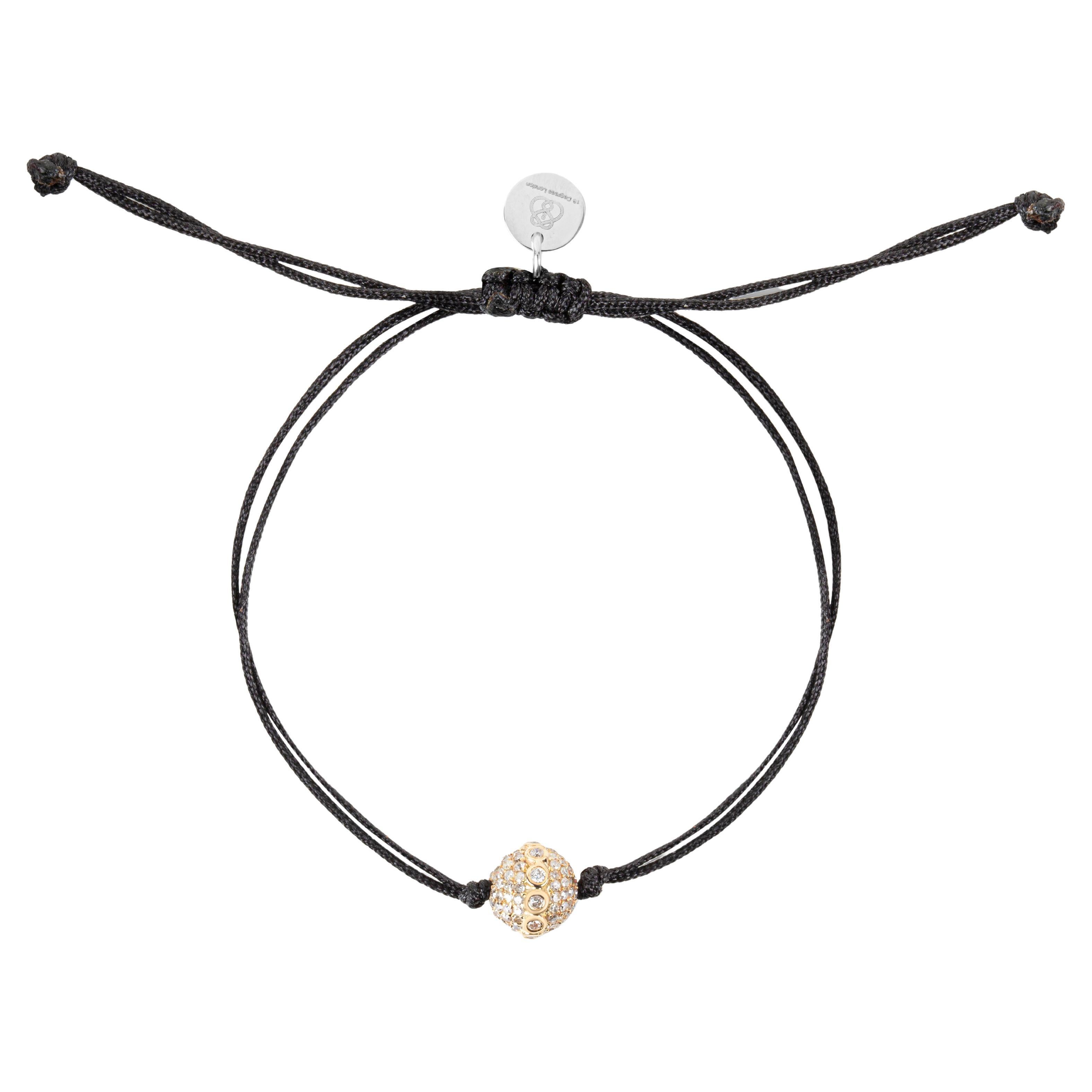 14k white gold diamond encrusted bead bracelet at 1stDibs