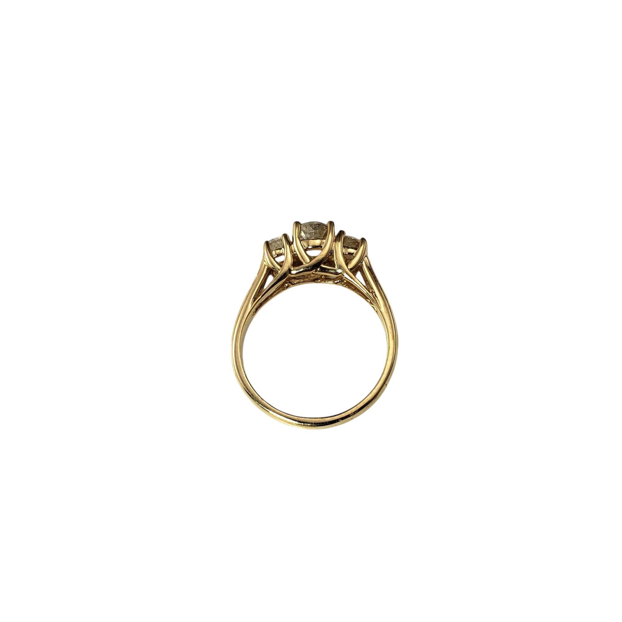 14K Yellow Gold and Diamond Engagement Anniversary Ring Size 6.75 #20878 In Good Condition For Sale In Washington Depot, CT