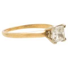 14k Yellow Gold and Diamond Engagement Estate Ring