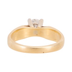 14K Yellow Gold and Diamond Engagement Ring