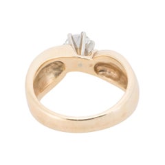 14K Yellow Gold and Diamond Engagement Ring
