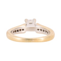 14K Yellow Gold and Diamond Engagement Wedding Ring