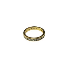 14K Yellow Gold and Diamond Eternity Band Ring  #20503