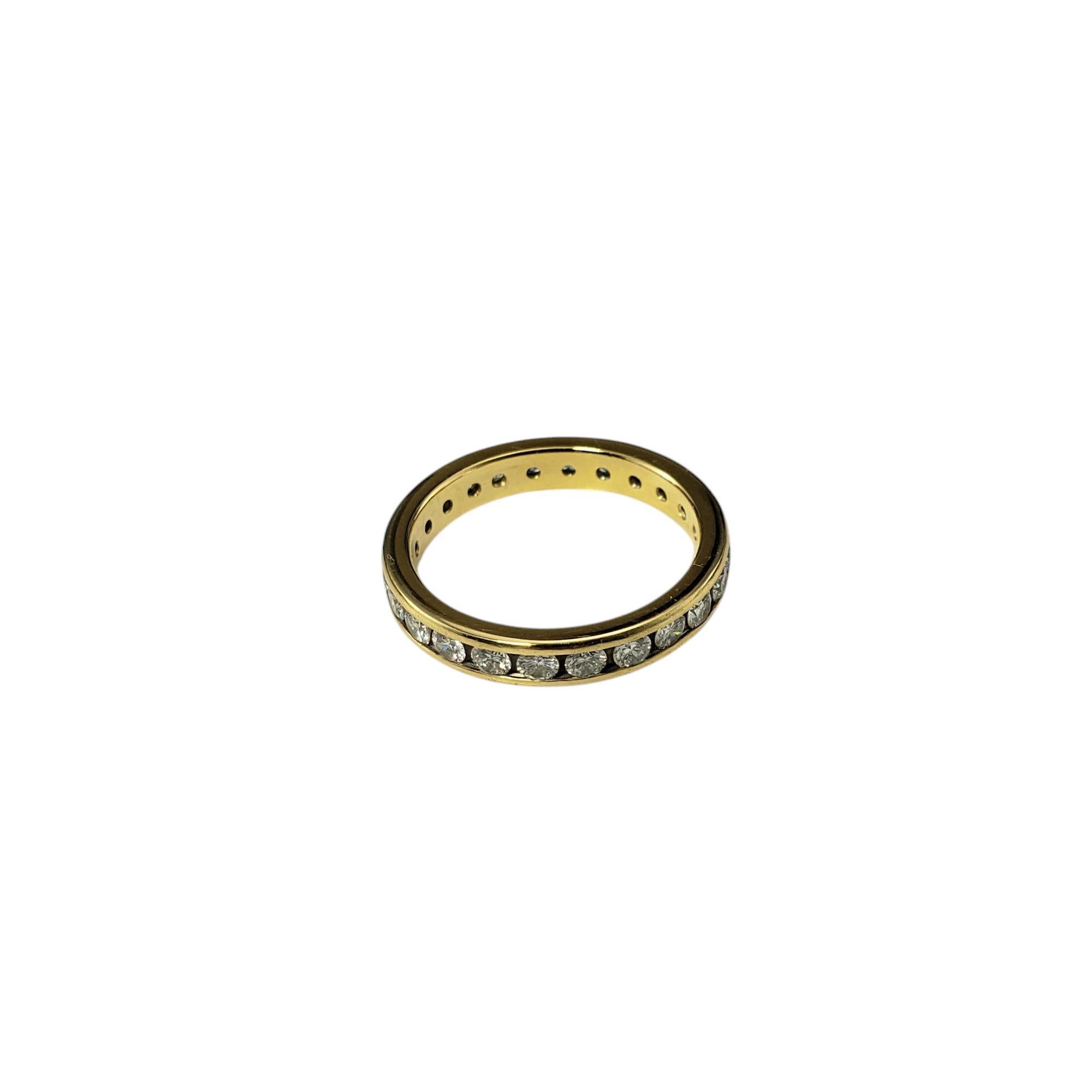 Contemporary 14K Yellow Gold and Diamond Eternity Band Ring  #20503 For Sale