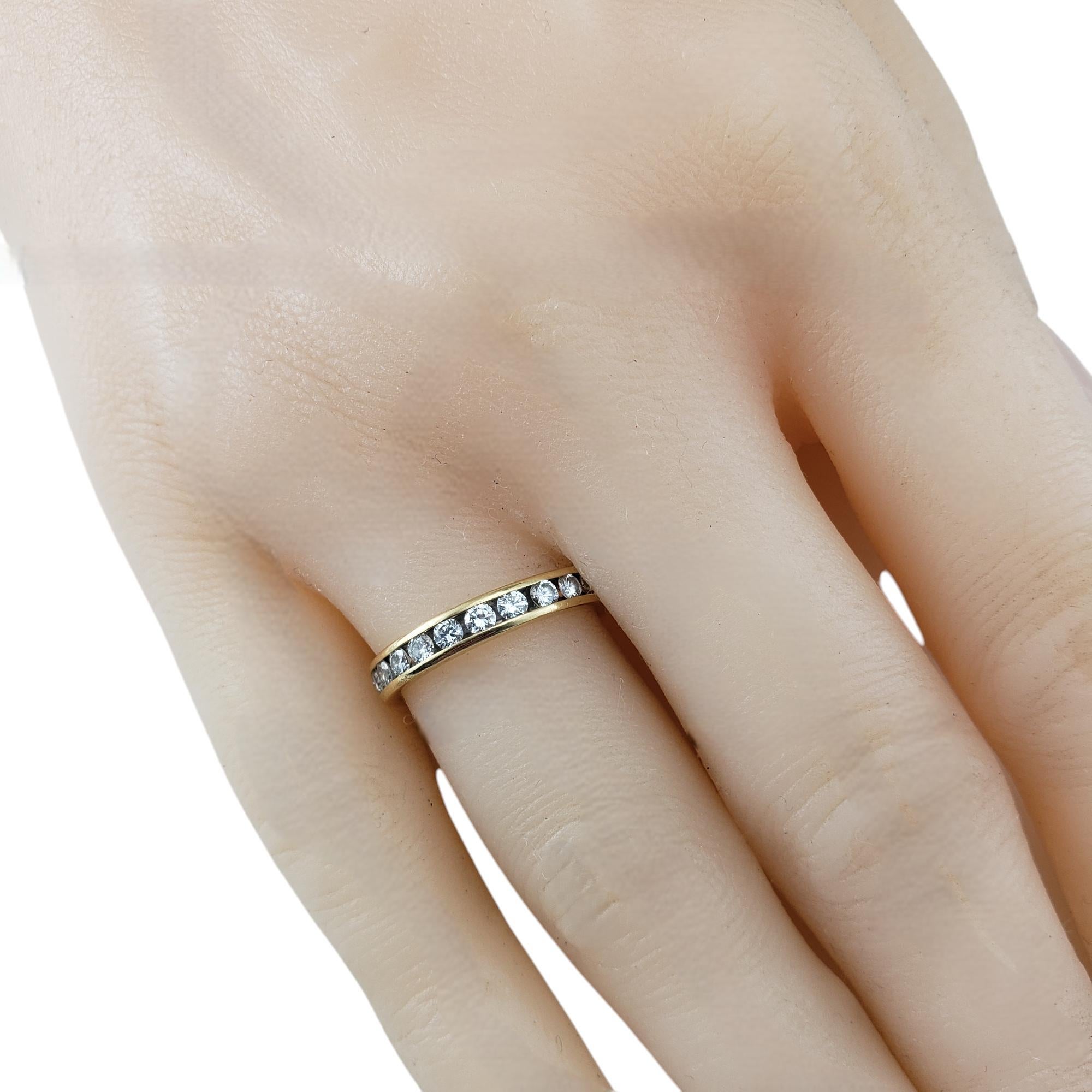 Women's 14K Yellow Gold and Diamond Eternity Band Ring  #20503 For Sale