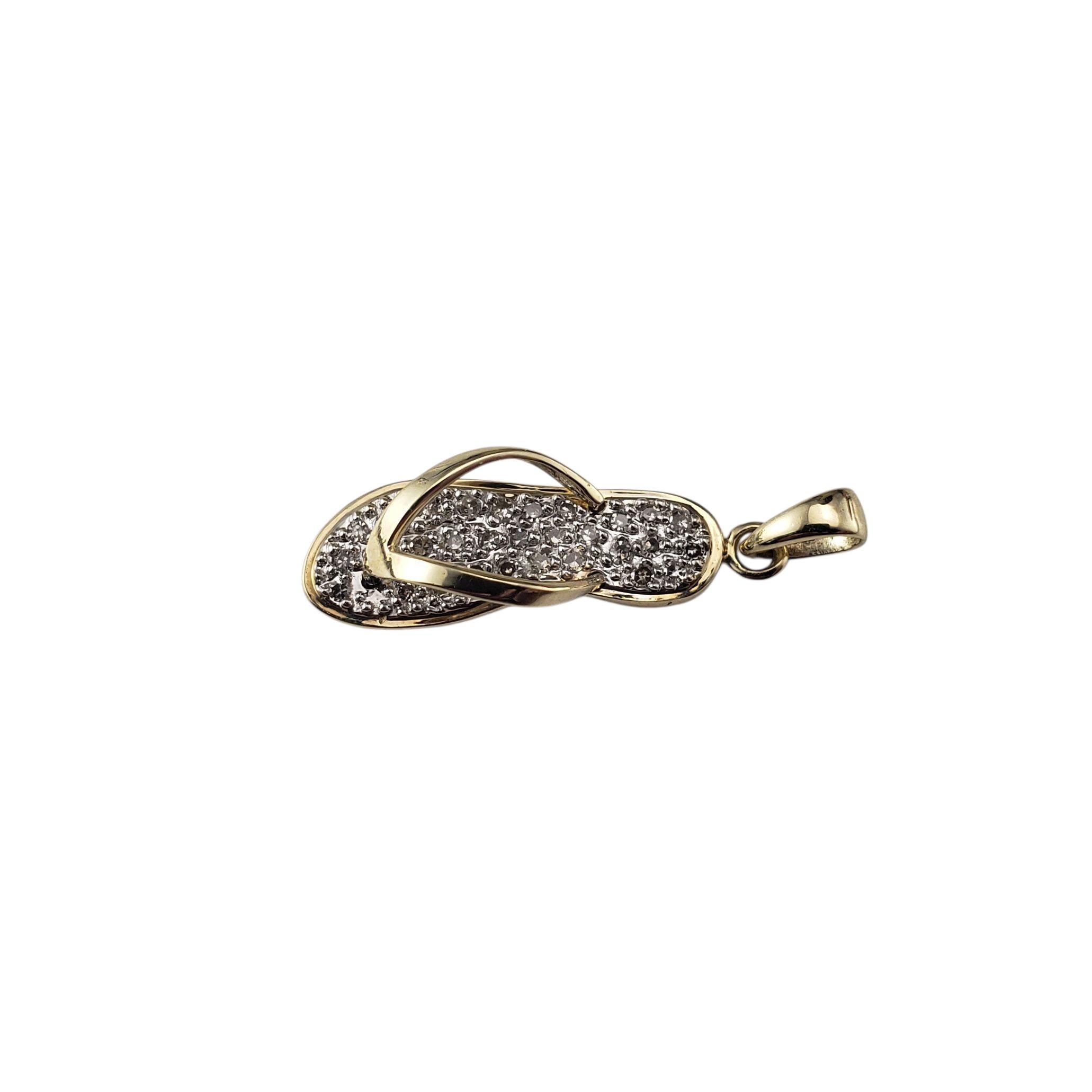 Charm de chancla de oro amarillo de 14 quilates y diamantes nº 22542 en venta