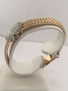 14 Karat Yellow Gold and Diamond Jules Jurgenson Timeiece
