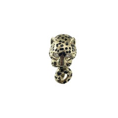 14K Yellow Gold and Diamond Leopard Ring Size 6.5 #22701