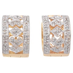 Pendientes Motivo Oro Amarillo 14k y Diamantes