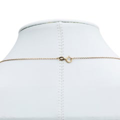 14K Yellow Gold and Diamond Pendant Necklace