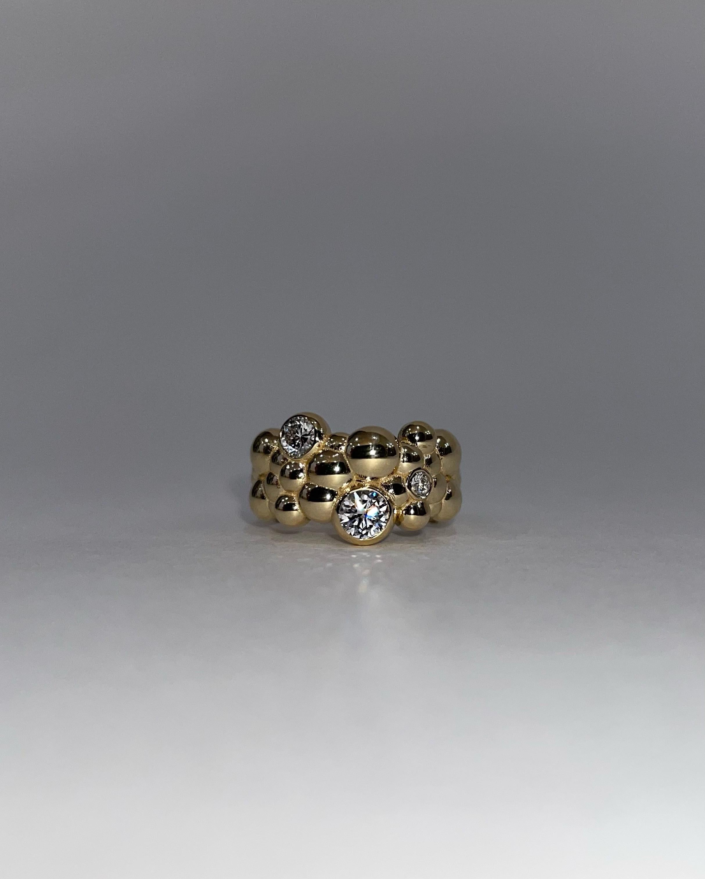 For Sale:  14k Yellow Gold and Diamond Ring 3