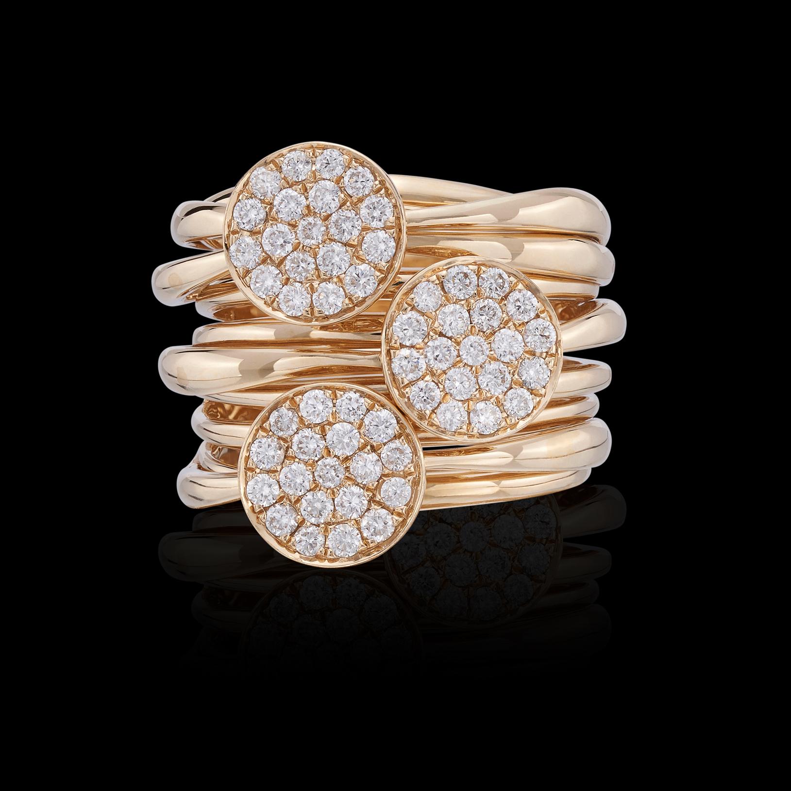 14k Yellow Gold and Diamond Ring In Excellent Condition For Sale In San Francisco, CA