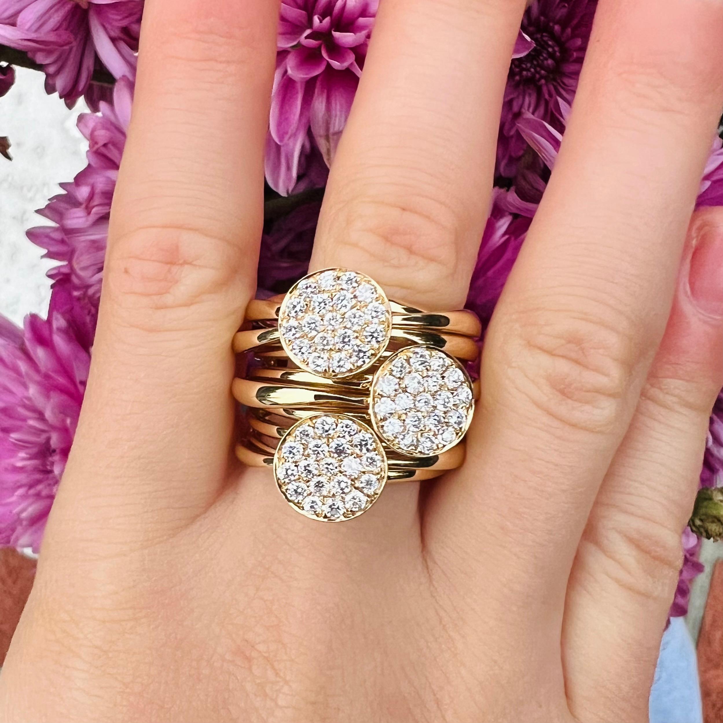 14k Yellow Gold and Diamond Ring For Sale 3