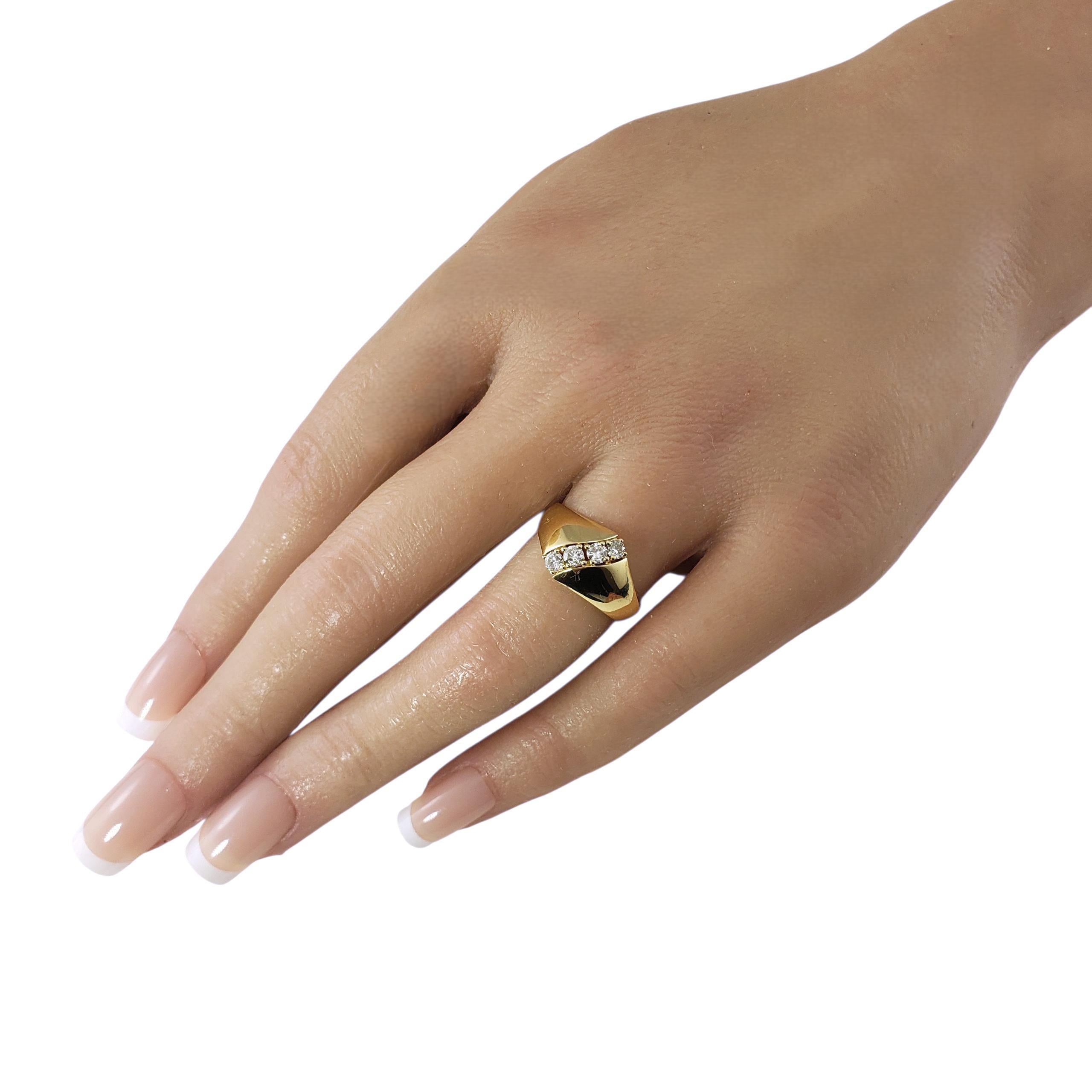Bague en or jaune 14K et diamant Taille 5.75-6 #23191 en vente 1