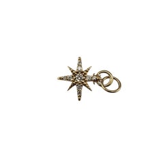 Pendentif/bracelet en or jaune 14K et diamants en forme d'étoile #23461